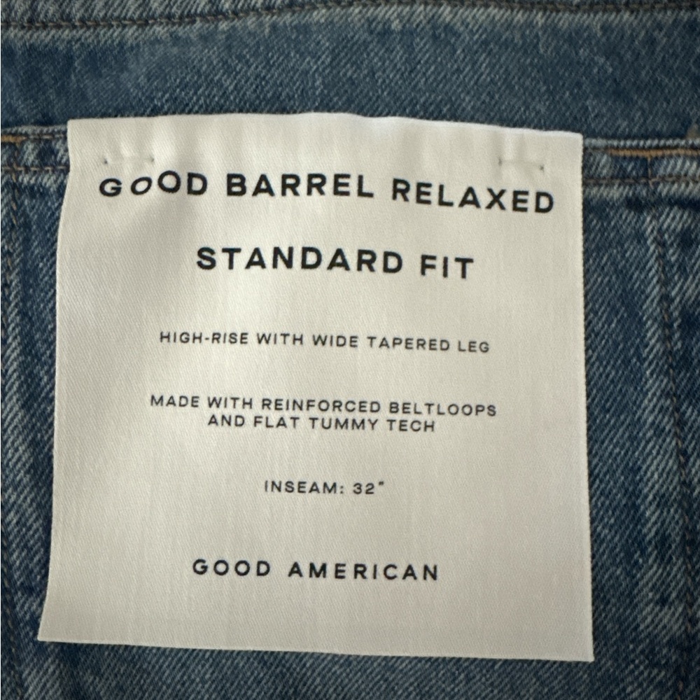 NWT Good American Good Barrel Relaxed Jeans 31x32 Size 12 - Picture 7 of 8